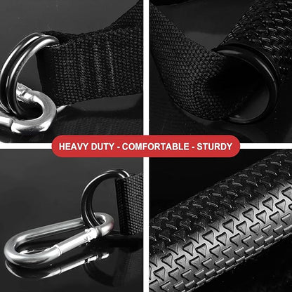 Ultimate Cable Handles Gym Equipment, D Handle Cable Attachment for Pilates, Yoga, Strength Trainer, Pull Down Home Gym. Heavy Duty Exercise Handles. Resistance Band Handles Only.