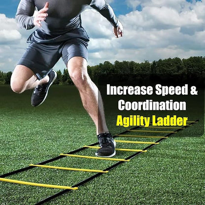 Super Flat 8 Rungs Adjustable Speed Agility Ladder 11'