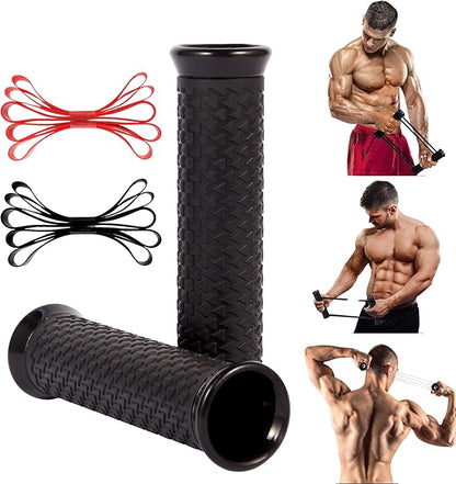 Antetek Rip Stick -Workout Equipment Resistance and Strength Training for Shoulders, Back, Biceps and Joint Rehab 2 Handles and (10 Adjustable Rip Stick Bands Included)