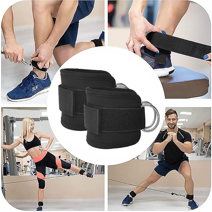 Fitness Ankle Straps for Cable Machines 2 Pack