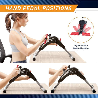 Marcy Under Desk Mini Pedal Leg and Arm Exercise Cycle with Adjustable Magnetic Resistance Physical Therapy Leg Exercisers