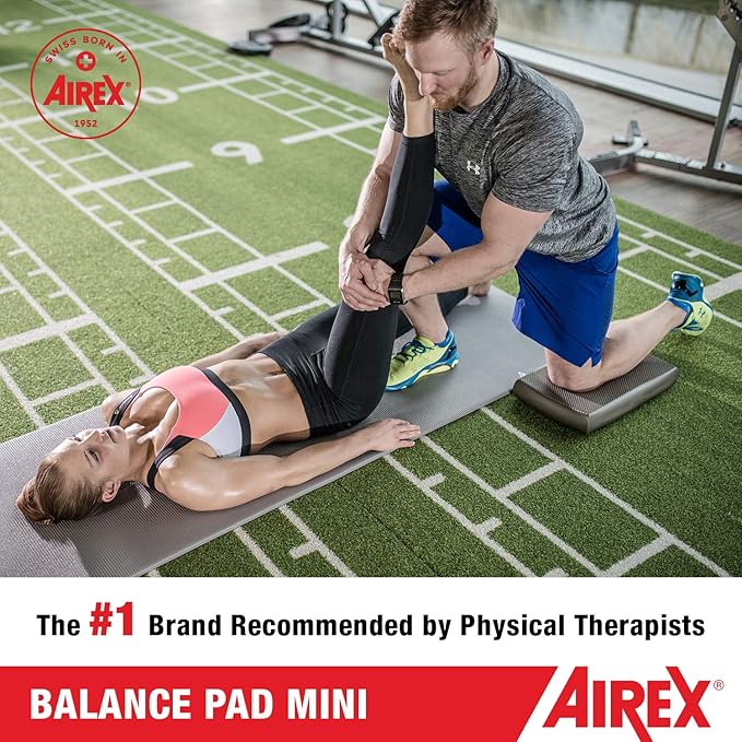 AIREX Balance Pad – Stability Trainer for Balance, Stretching, Physical Therapy, Exercise, Mobility, Rehabilitation and Core Training Non-Slip Closed Cell Foam Premium Balance Pad