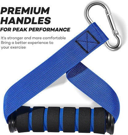 Heavy Resistance Bands for Working Out, NITEEN Resistance Bands with Handles Weight Exercise Bands for Men Women, Workout Bands with Door Anchor and Ankle Straps Strength Training Equipment