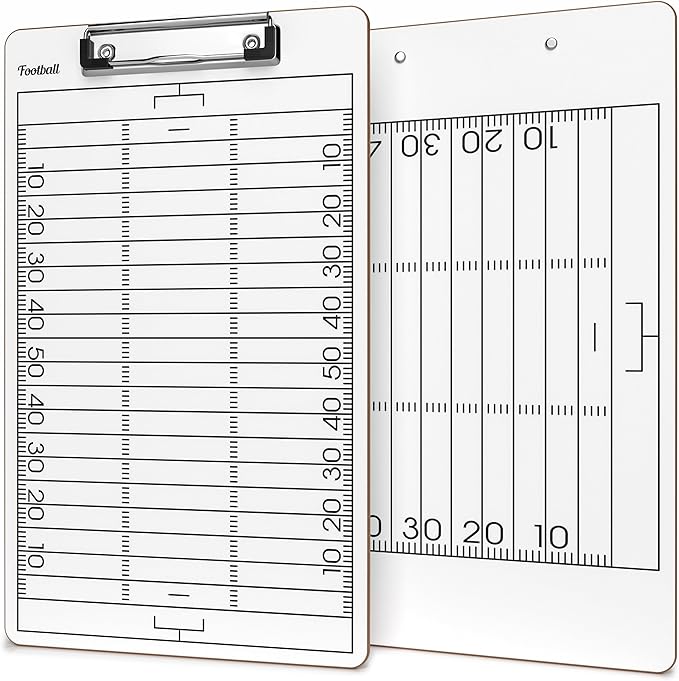 SCRIBBLEDO Football Dry Erase Board for Coaches 15x9 Double Sided Football Whiteboard Coaching Clipboard Equipment Football Accessories The Perfect Coach Gifts