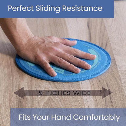 Gliding Discs for Working Out - Exercise Sliders for Carpet & Hardwood Floors 1 Pair, Authentic Workout Sliders Disc for Full Body Resistance Workout, Includes 4 Streaming Video Workouts