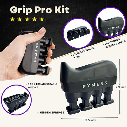 Grip Pro Kit - HAND STRENGTHENING DEVICES (6-Piece) & Wrist Strengthening Devices - Versatile Grip Strength Trainer Kit, Adjustable Hand Workout Grip, Hand Exercisers for Therapy, Antegrip, Hand Workout Grip And Carry Bag.