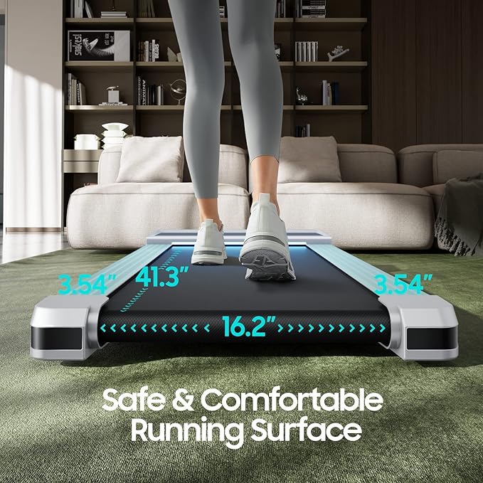 UMAY 512 Walking Pad, 512N Under Desk Treadmill, P1 Small Treadmill, Ultra Quiet Walking Treadmills for Home Office with Remote Control, SPAX APP and LED Display, Installation-Free