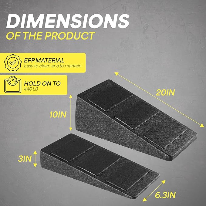 Jhylem Slant Board for Squats & Calf Stretching - Squat Wedge, Balance Foam: Exercise Equipment for Balance, Ankle Mobility Board & Physical Therapy Equipment – Incline Foot & Giboard Balance Board