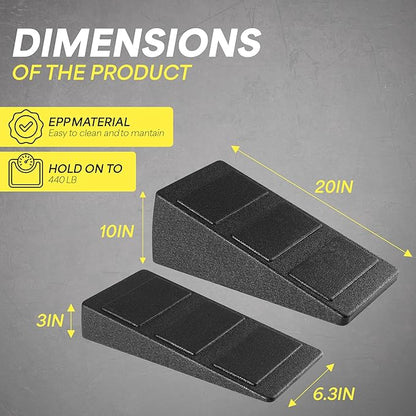 Jhylem Slant Board for Squats & Calf Stretching - Squat Wedge, Balance Foam: Exercise Equipment for Balance, Ankle Mobility Board & Physical Therapy Equipment – Incline Foot & Giboard Balance Board