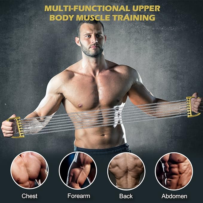 Detachable for Man Chest Expander Training Muscles Strengthen Fitness Home Office Arm 7 Spring Exercise Body Building Workout