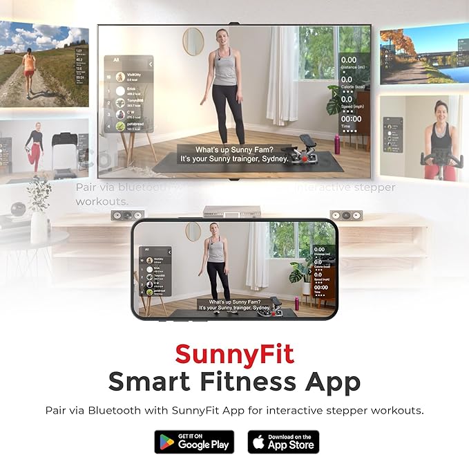 Sunny Health & Fitness 2-in-1 Premium Power Stepper