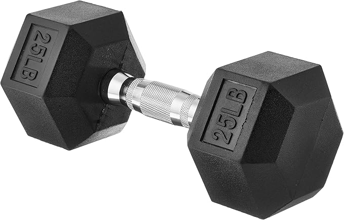 Amazon Basics Rubber Hex Dumbbell Hand Weight