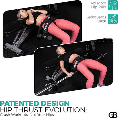 Hip Thrust Belt | Booty Enhancer Hip Thrust Belt for Weights | Dumbbell Belt for Hip Thrust & Glute Workout Equipment | Hip Thrust Belt for Dumbbells Heavy | Butt Workout Equipment