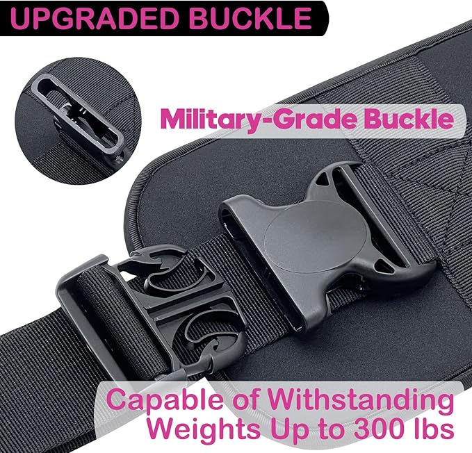 Hip-Thrust-Belt, Foldable Band for Dumbbells, Kettlebells, Plates - Supports Up to 300 lbs, Gym and Home Workouts with Slip-Resistant Padding