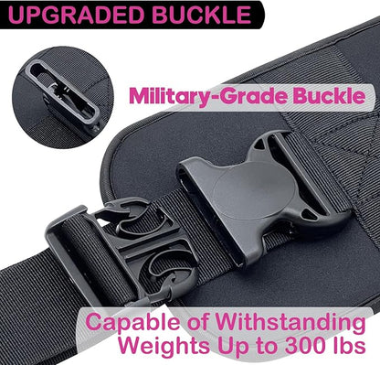 Hip-Thrust-Belt, Foldable Band for Dumbbells, Kettlebells, Plates - Supports Up to 300 lbs, Gym and Home Workouts with Slip-Resistant Padding