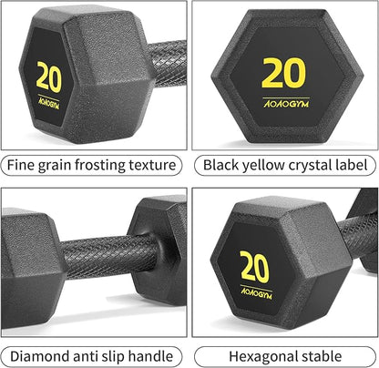 Hex Dumbbells PVC Encase Coating Free Weight Dumbbell