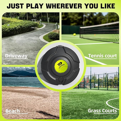 Tennis Practice Rebounder Tennis Trainer Set with String Solo Tennis Trainer Practice Equipment 3 Replacement Rebound Balls Portable Tennis Practice Equipment for Adults Kids