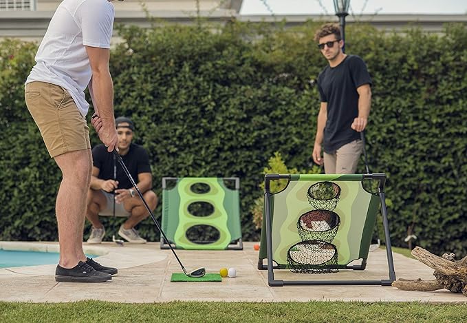 Par 1 Backyard Golf Cornhole Game, Golf Gifts for Men, Golf Accessories for Men, Golf Chipping Game, Golf Equipment, Golf Games for Adults Indoor, Golf Stuff, Golf Training Equipment, Golf Gift