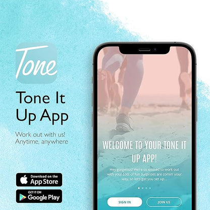 Tone It Up Fitness Equipment, Resistance Bands & Toning Ropes for Strength Training, Toning, and Sculpting - Arms, Legs, Glutes & Core Exercises & Full Body Cardio Home Workouts & Travel