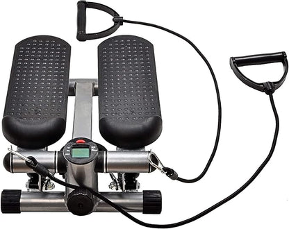 Signature Fitness Mini Steppers for Exercise with Handlebar, Stair Stepper with Resistance Bands, Portable Stepper Capable of Full-Body Exercise, Low Noise and Smooth, Multiple Colors