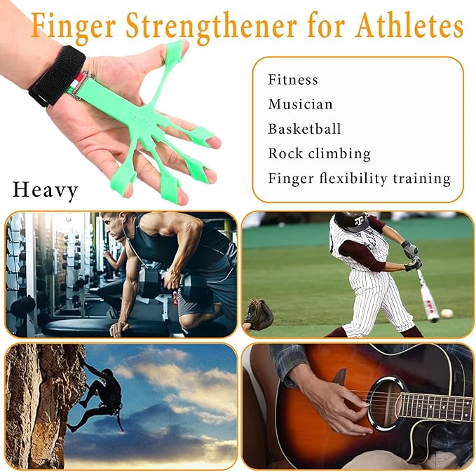 Grip Strength Trainer/Forearm Strengthener, 2PCS Upgraded Finger Strengthener, Hand Grip Strengthener, Finger Resistance Band for Wrist Physcial Rehabilitation/10 Resistance Levels