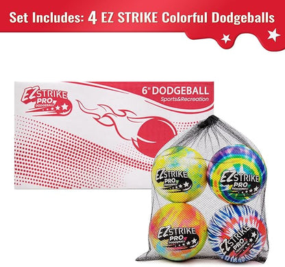 Dodgeballs, Foam Playground Ball Set, 6” Dodge Balls Kick Ball for Kids&Adults, Hand Ball for Outdoor&Indoor with Mesh Storage Bag