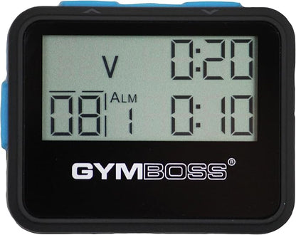 Gymboss Interval Timer and Stopwatch - Black/Blue SOFTCOAT