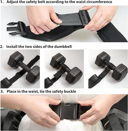 New Upgraded Hip Thrust Fitness Belt for Dumbbells, Portable Slip-Resistant Hip Thrust Band with Adjustable Safety Buckle, Soft Dumbbell Strap Great for Hip Thrusts, Glute Bridges, Squats