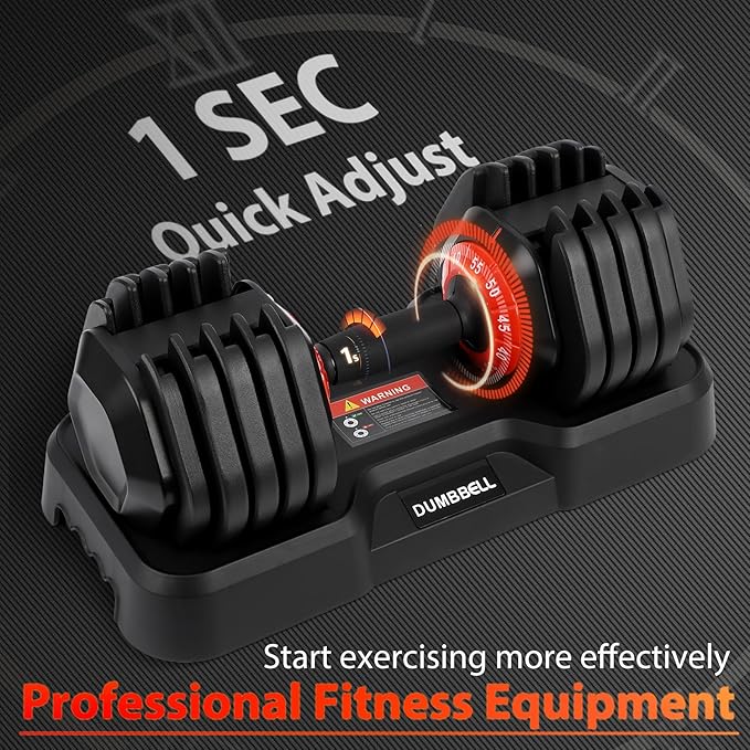 Adjustable Dumbbell Set 55 lb -1pc (55, (55, Pounds)