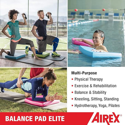 AIREX Balance Pad – Stability Trainer for Balance, Stretching, Physical Therapy, Exercise, Mobility, Rehabilitation and Core Training Non-Slip Closed Cell Foam Premium Balance Pad