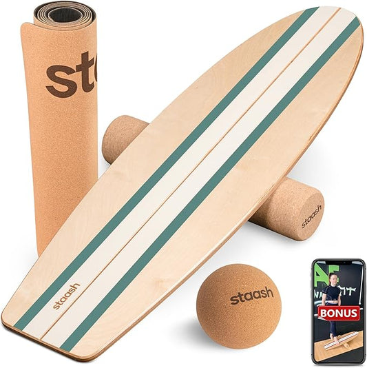 STAASH® Balance board trainer - incl. full accessories - Mate + FREE Videos Training Program