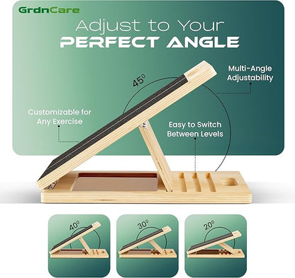 Calf Stretcher - Slant Board for Calf Stretching, Wooden, Portable Calf Stretch Board for Physical Support and Reducing Injury Risk