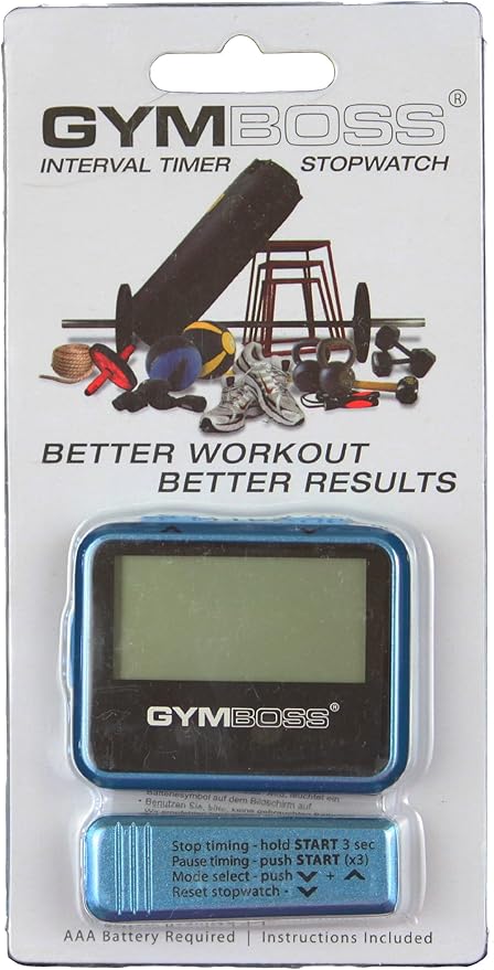 Gymboss Interval Timer and Stopwatch - Teal/Blue Metallic Gloss