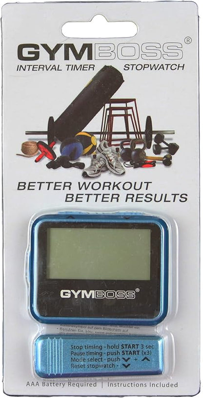 Gymboss Interval Timer and Stopwatch - Teal/Blue Metallic Gloss