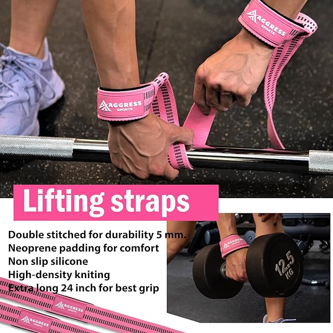 Premium Barbell Pad Set for Hip Thrusts - Squat Pad for Barbell Lunges, Bench Press, with 2 Gym Ankle Straps, Hip Resistance Bands – Gym Accessories for Women with Carry Bag, Towel