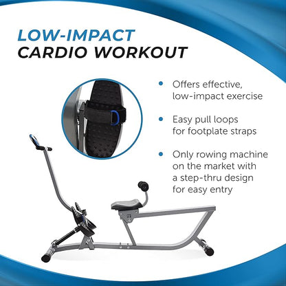 Stamina Hydraulic Rower Machine with Smart Workout App