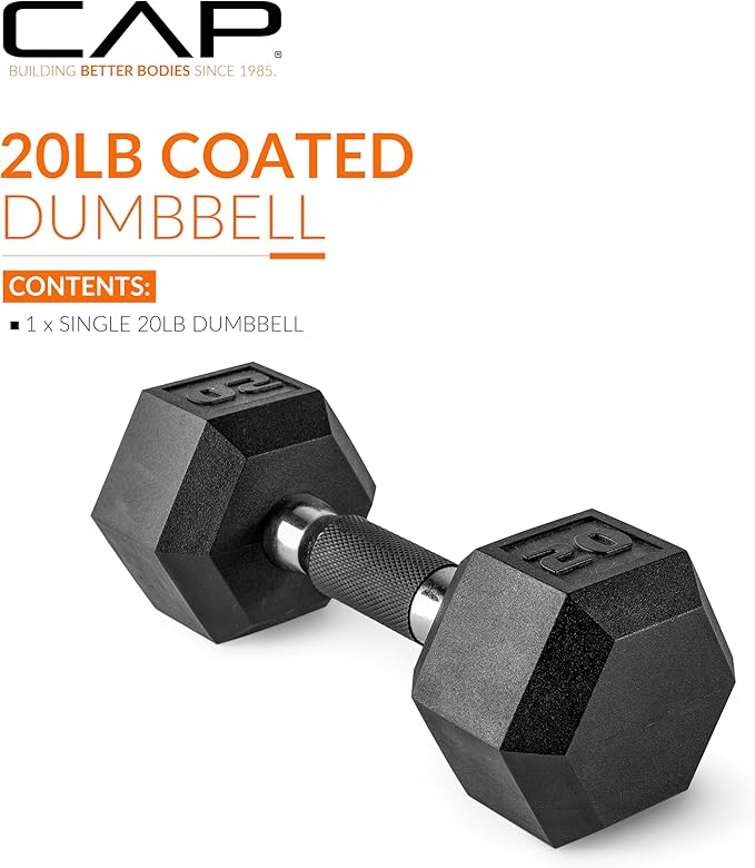 CAP Barbell Coated Hex Dumbbell Weight