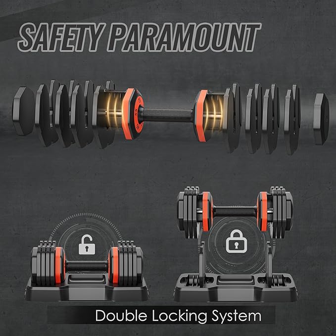 Adjustable Dumbbell Set (55LB Single)