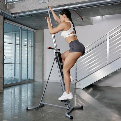 MaxiClimber Vertical Climber provides an adjustable platform to