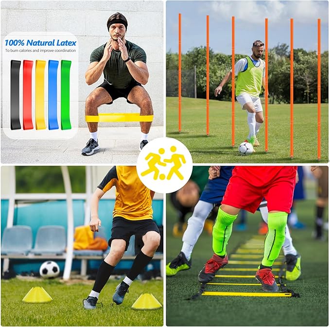 Soccer Agility Training Poles Equipment 6 Flexible