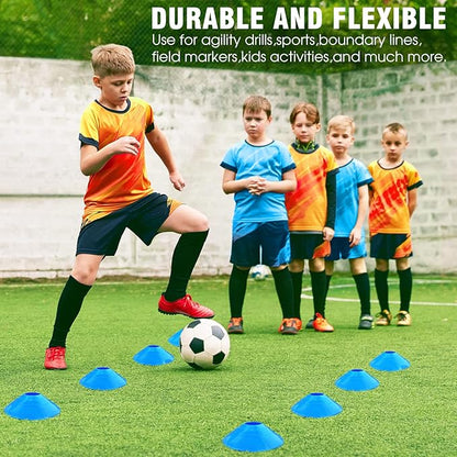 Agility Ladder Speed Training Equipment Set-20ft Agility Ladder,12 Soccer Cones,4 Hurdles, Jump Rope, Running Parachute| Basketball Football Soccer Training Equipment for Kids Youth Adults