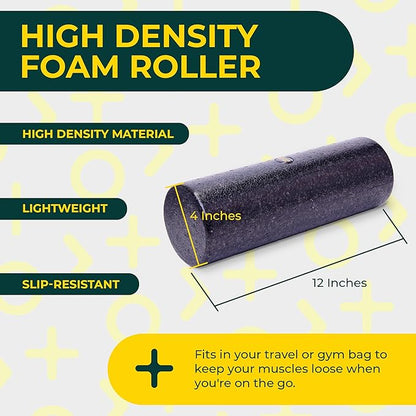 Travel Size Foam Roller - Back Roller Foam for Back Pain, Legs, Shoulders - Exercise Deep Tissue Massage Roller - Yoga Roller for Myofascial Release