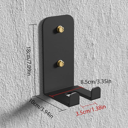 Barbell Holder Wall Mount, Olympic Barbell Hanger 1 Hook, Barbell Storage Black Powder Coated, Space Saving Commercial or Home Gym Accessory, Garage Gym Bar Wall Rack Holds Under 34mm Bar Size