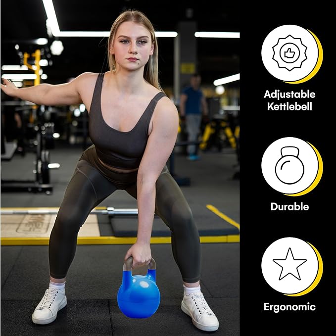 Kettlebell Kings Powder Coated Kettlebell Weights 4-48 KG | Hand weights Workout Gym Equipment & Strength training sets for Women & Men | Weights set for Home Gym- New