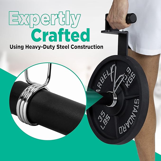 LoGest Farmer Walk Handles - Set of 2 Farmers Carry Handles with Clip Collars - Portable Exercise Equipment Targets Glutes Calves Quads and More Improve Grip Strength Ideal for Body Building Workouts