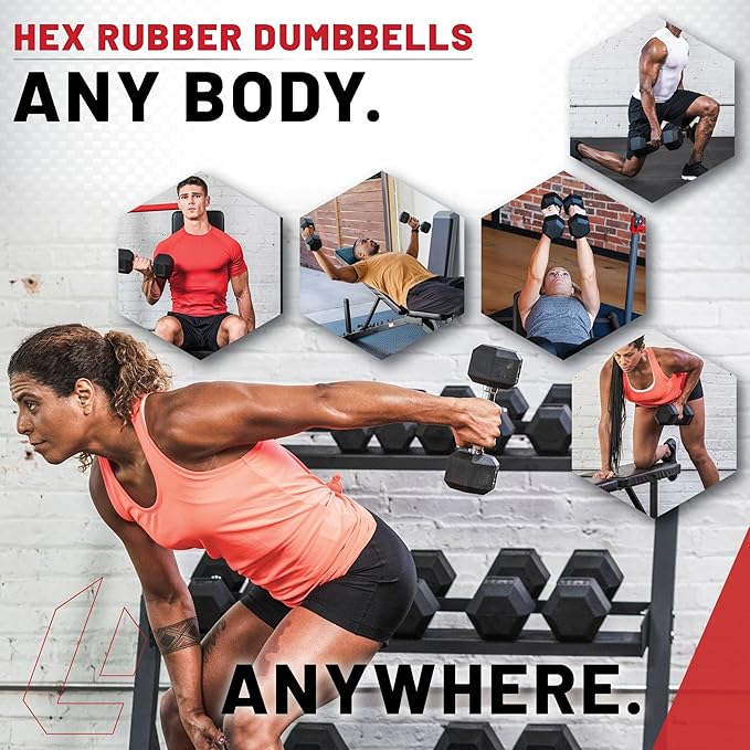 Lifeline Fitness Hex Dumbbells