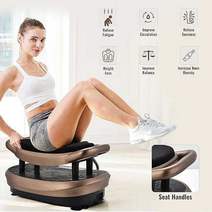 EILISON FITABS 3D Vibration Plate Exercise Machine - Oscillation, Pulsation + 3D Motion Vibration Platform | Whole Body Viberation Machine for Weight Loss, Shaping, Recovery, Toning, ABS