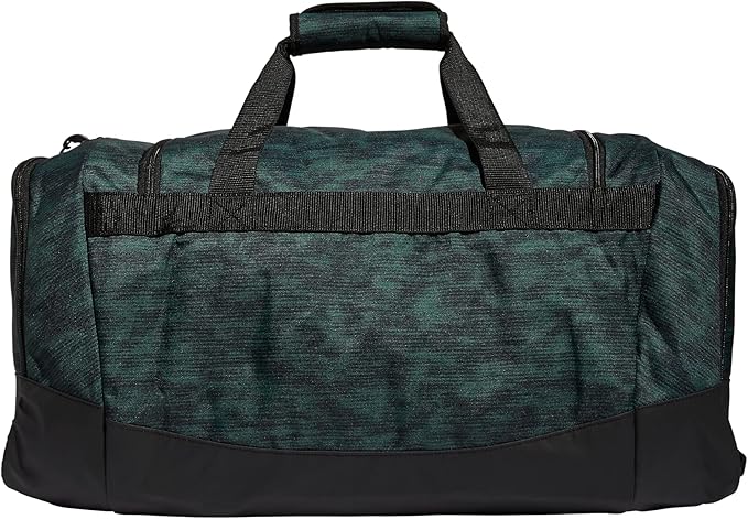 adidas Defender 4 Medium Duffel Bag, Static Wash Green Oxide/Black/Impact Yellow, One Size