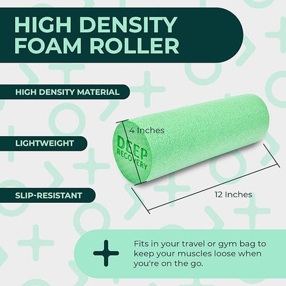 Travel Size Foam Roller - Back Roller Foam for Back Pain, Legs, Shoulders - Exercise Deep Tissue Massage Roller - Yoga Roller for Myofascial Release