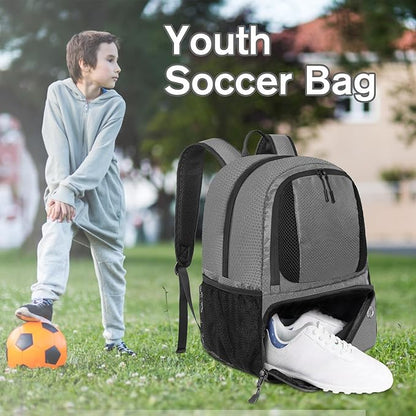 YOREPEK Soccer Backpack,Soccer Bag with Ball Holder, Water resistant Sport Equipment Bags Fit Basketball Volleyball Football